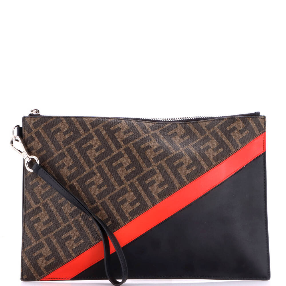 Fendi Medium Zip Flat Wristlet Pouch